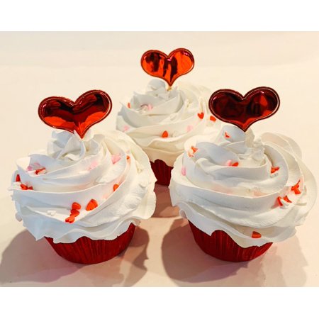 Fake Valentine Cupcakes Set of 3