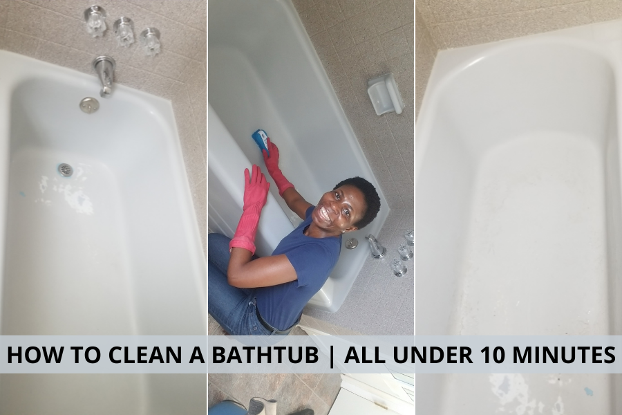 HOW TO CLEAN A BATHTUB ALL UNDER 10 MINUTES 